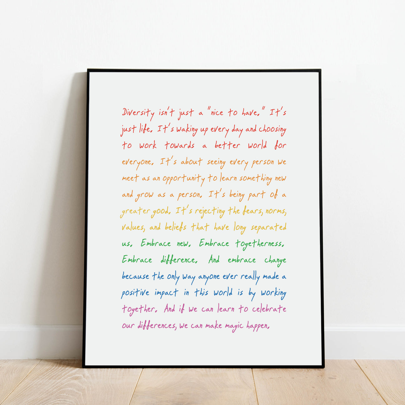 Embrace Differences - Diversity and Inclusion Print by Culver and Cambridge