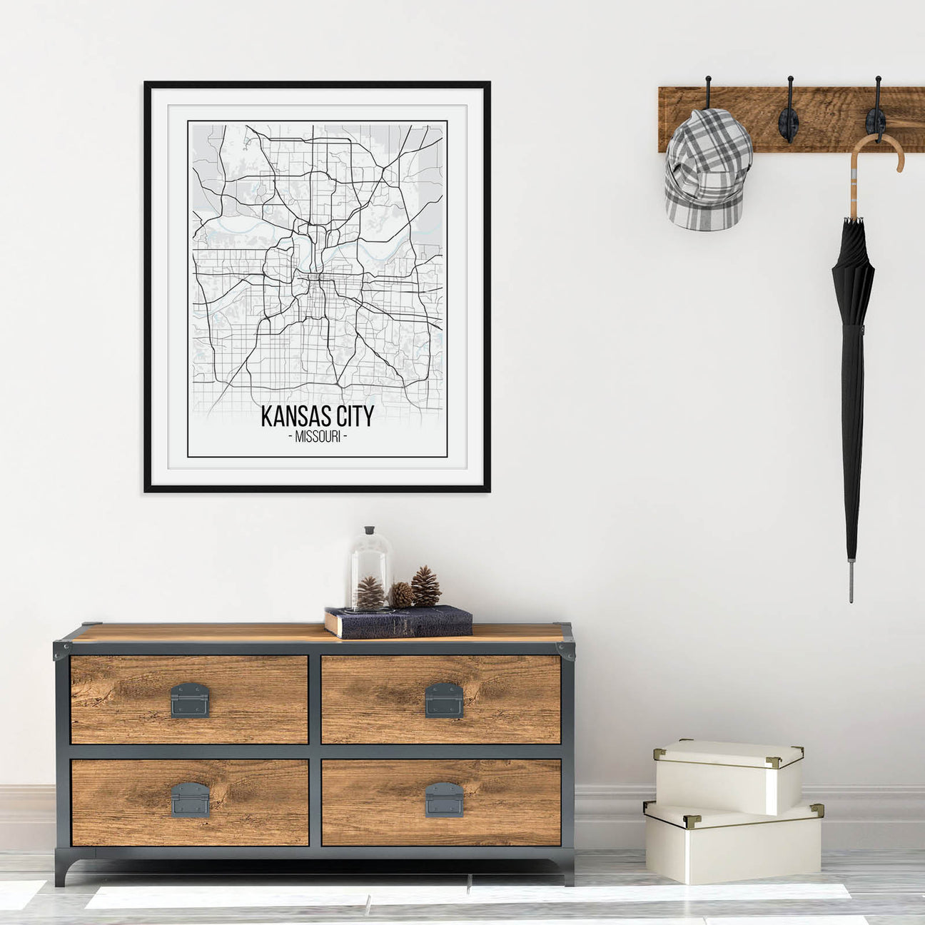 The Kansas City Map Print - a modern Kansas City Poster by Culver and Cambridge