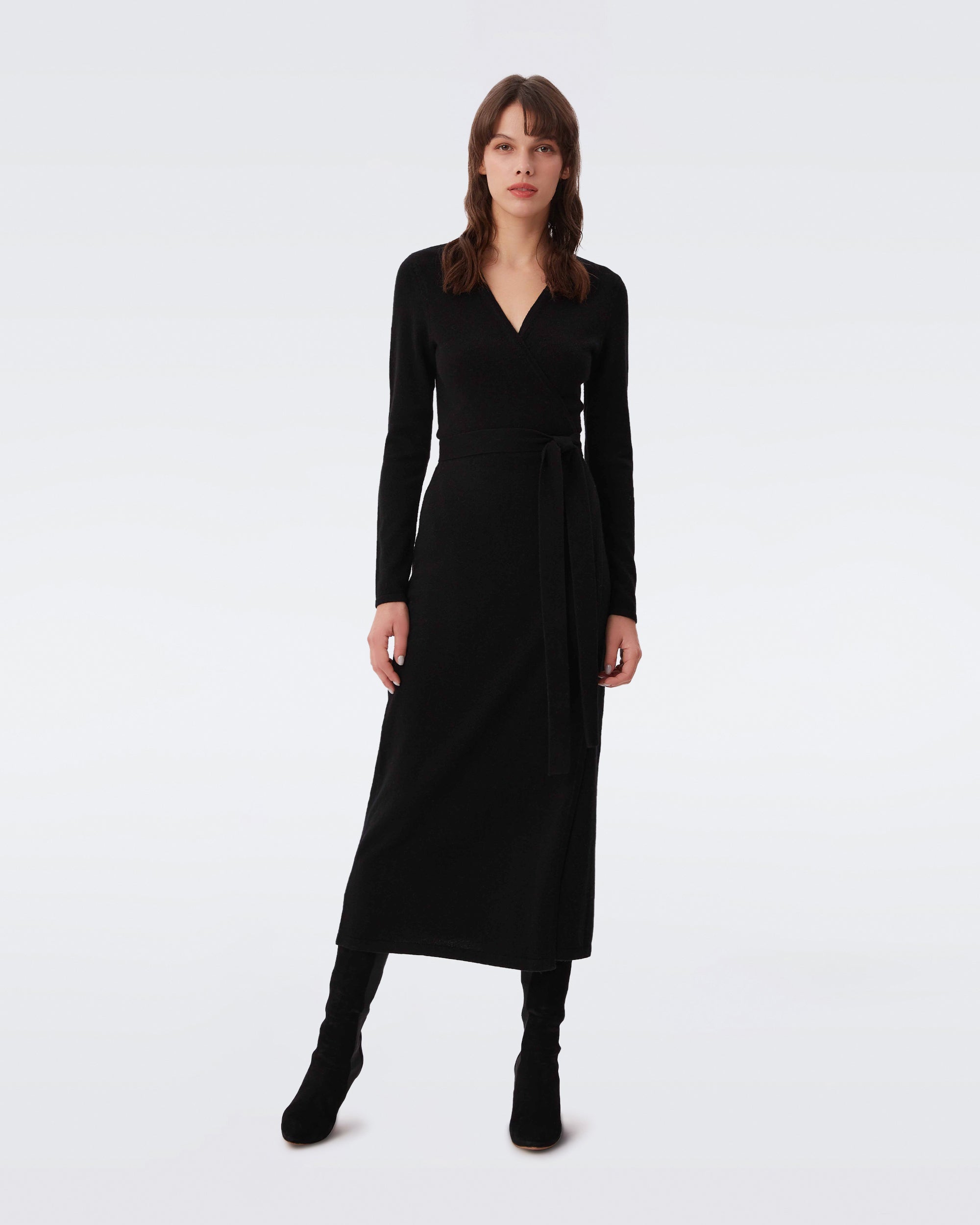 Dvf - Astrid Wool-Cashmere Wrap Dress By Diane Von Furstenberg In Size Xxs