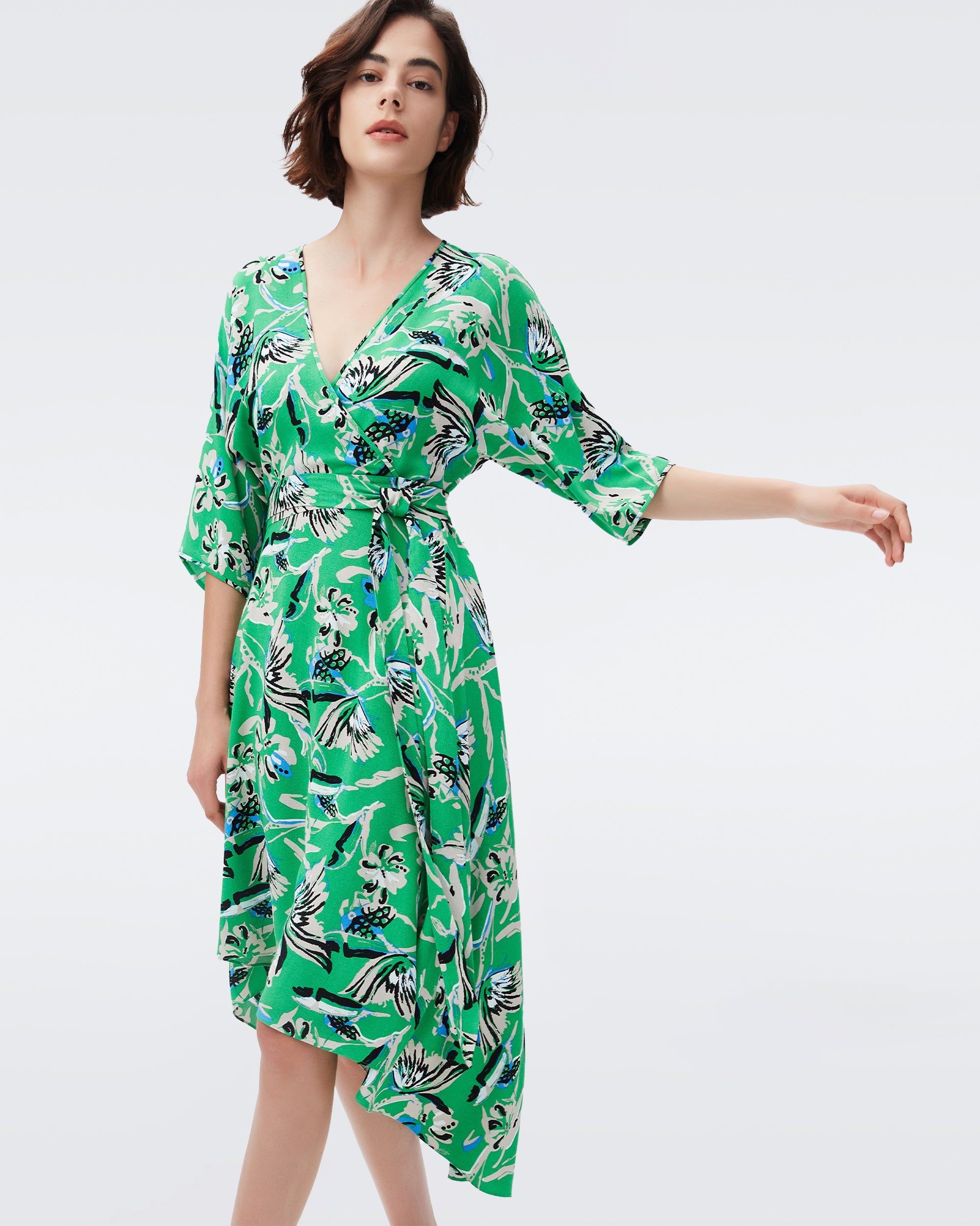 Dvf - Eloise Faux-Wrap Dress By Diane Von Furstenberg In Size 00