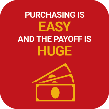 Purchasing is easy and the payoff is huge.
