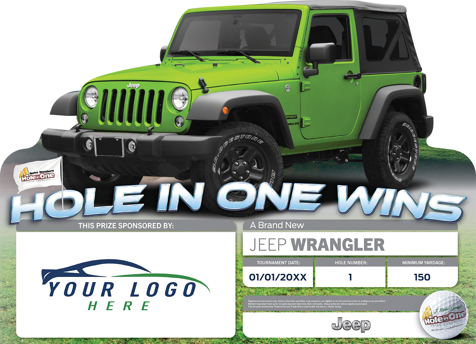 Jeep Wrangler Golf Event Prize Package – Auto Dealers Hole in One Prizes