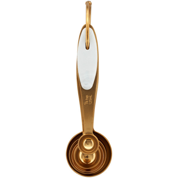 Large Gold Balloon Whisk with Marble Handle - Wilton