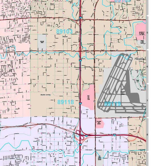 Premium Style Wall Map of North Spring Valley, NV. by Market Maps