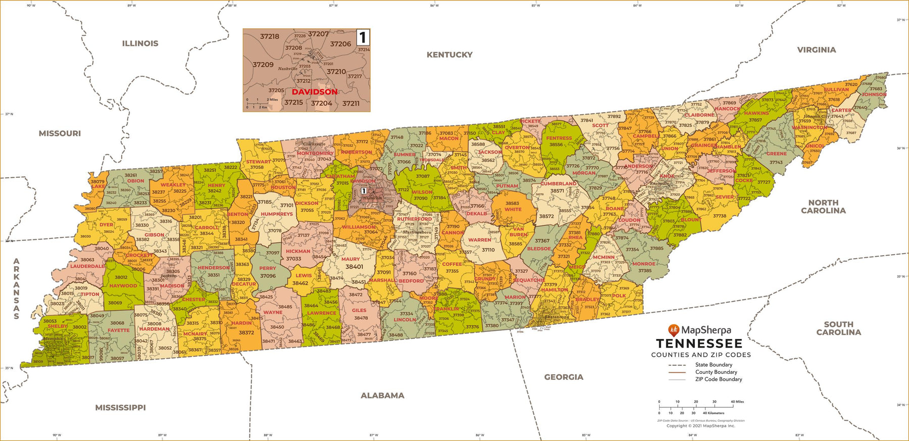 Tennessee Zip Code Map Get Latest Map Update   TNWM005 1 1800x1800 