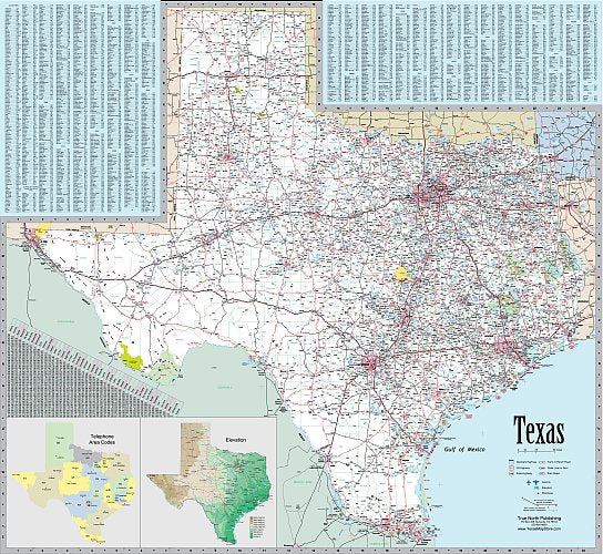 Texas Executive Wall Map – American Map Store