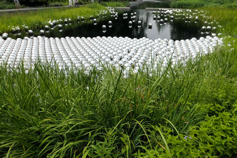 KUSAMA: Cosmic Nature sculpture at New York Botanical Gardens