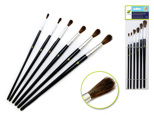 ARTISTS BEST 1-12 Artist Flat Brush Set | 12-Piece Collection | 10-11  (25.4 cm-27.9 cm) Wooden Handles | Metal Trim | Premium Bristles