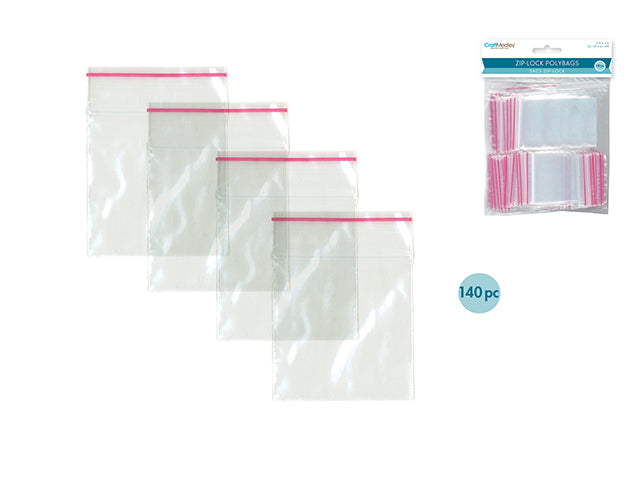 Craft Medley Zip-Lock Polybags 3 x 4 in. 50 pc.