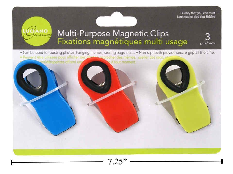 Luciano Rainbow Bag Clips - Set of 8 (Multi Colour)