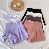 High-waisted, Showy, Long-legged, Casual Wide-leg Shorts, Women's Loose A-line Suit Pants Trendy