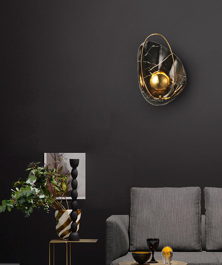 Led Black Gold Modern Metal Wall Light For Drawing Room - Warm White |  Ashish Electrical India