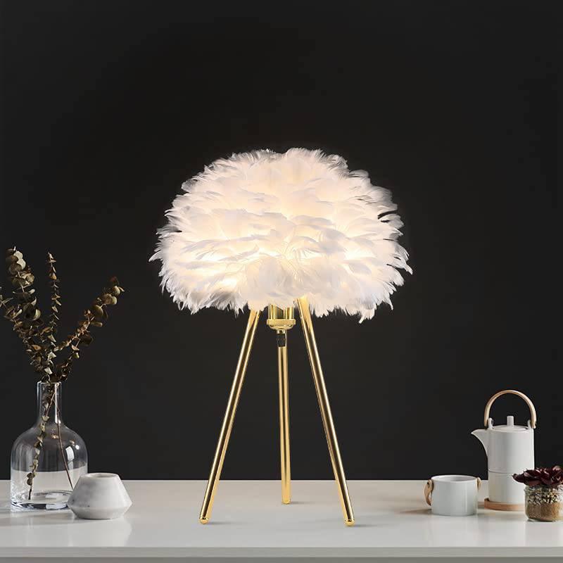 feather shade table lamp