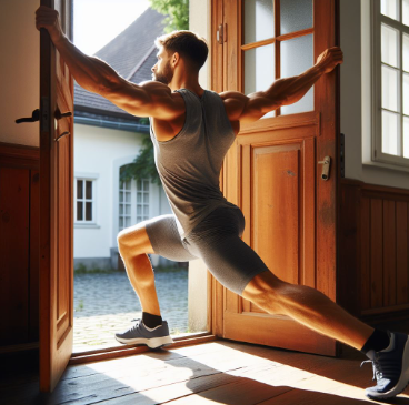doorway chest stretch is ideal for shoulder impingement exercises