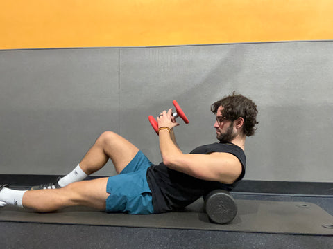 foam roller lat stretches