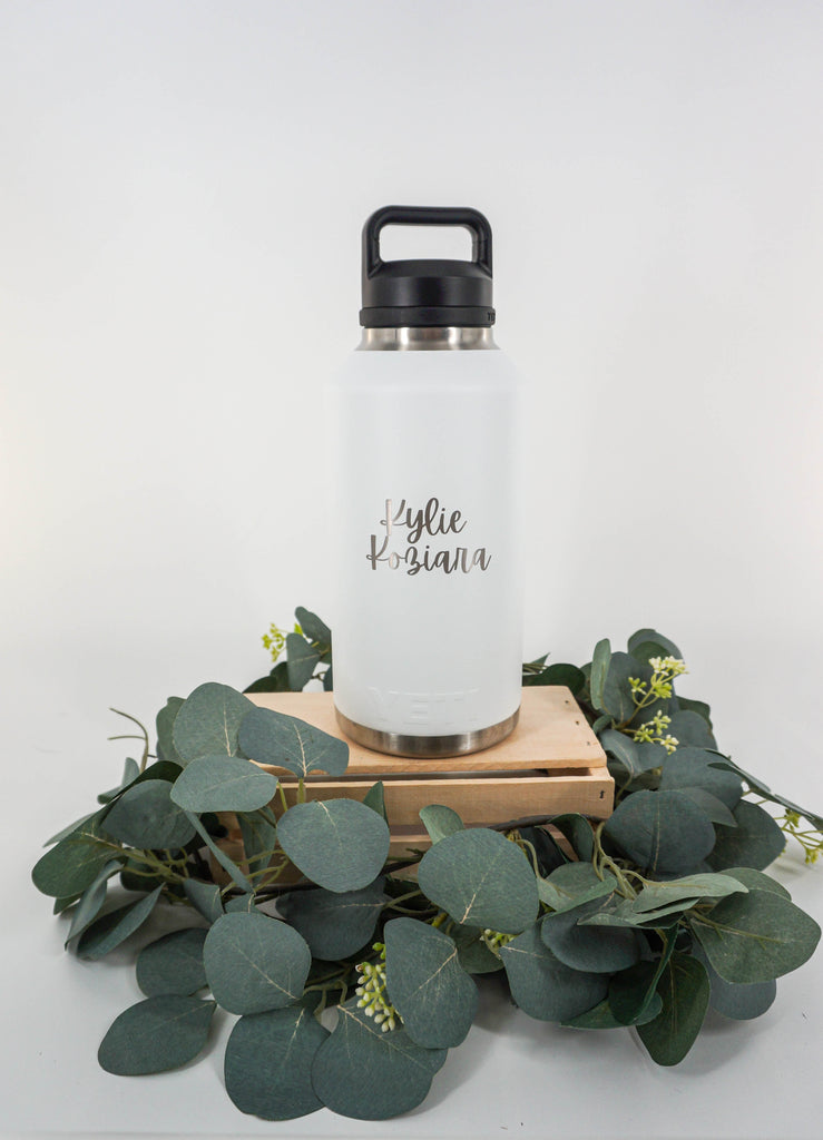 CBK Custom Laser Engraved 26oz YETI Water Bottle with Straw Cap – Curated  by Kayla