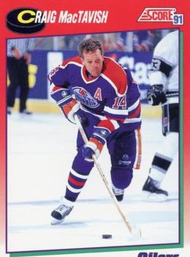 #202 Craig MacTavish - Edmonton Oilers - 1991-92 Score Canadian Hockey