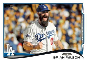 2014 Topps Red Foil Los Angeles Dodgers Baseball Card #367 Brian Wilson