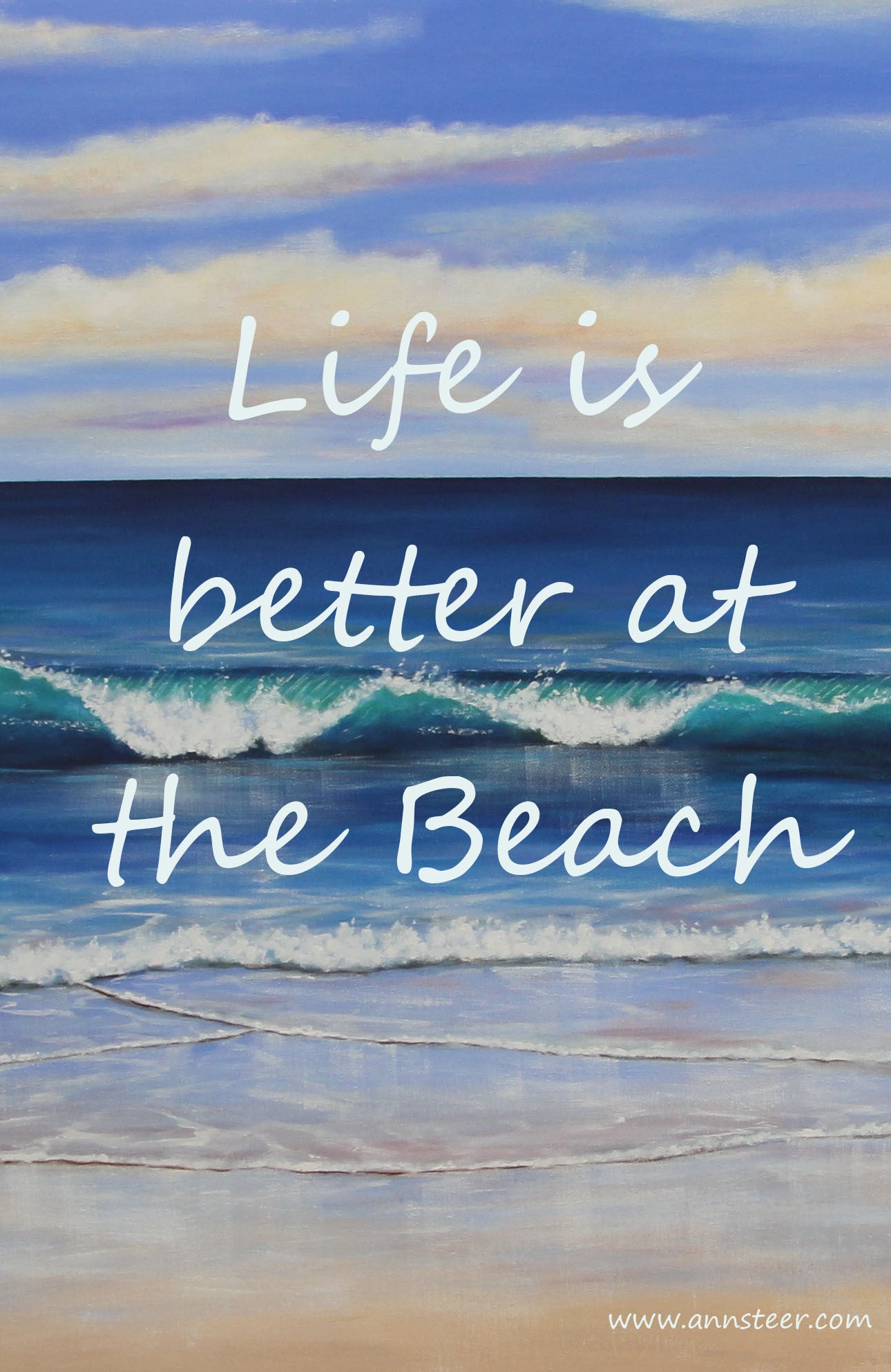 Betere Life is Better at the Beach Table Top Plaque - Ann Steer Art Gallery YF-03