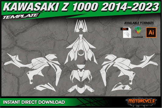 KAWASAKI Z750 Z 750 2007-2022 – MOTORCYCLE TEMPLATES