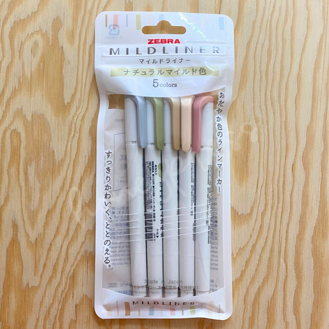 Mildliner] Highlighter Pen Natural (set of 5 colors) – Baum-kuchen