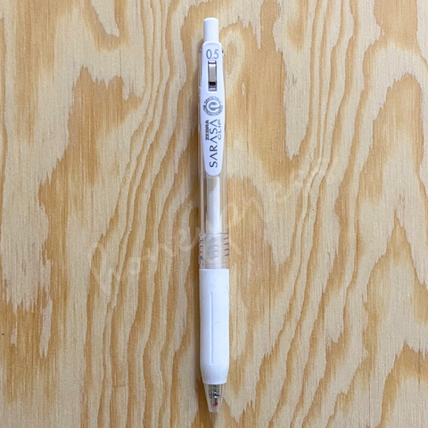 Zebra Sarasa Clip Gel Pen - 0.5 mm - Milk White