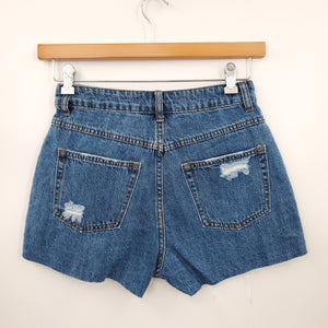 Distressed Denim High-Rise Shorts - Wise Owl Living Boutique