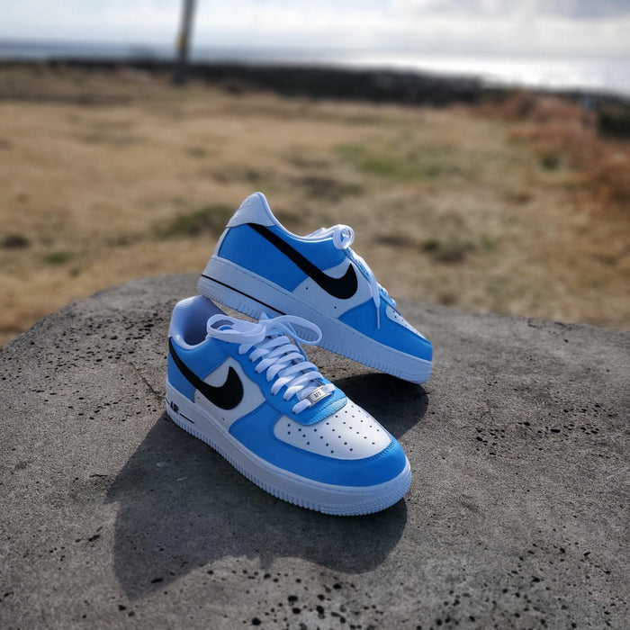 black and blue air force 1 custom