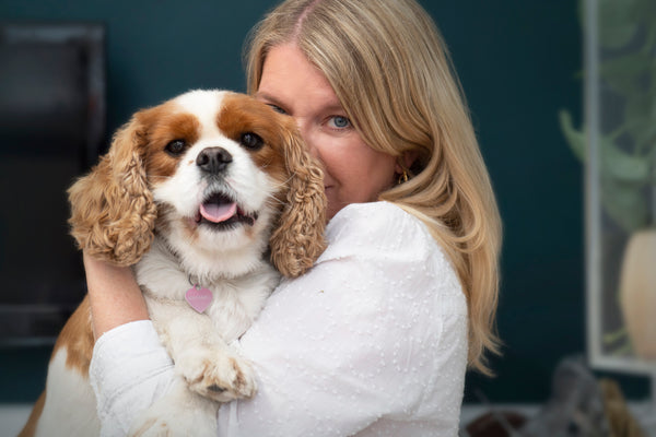 Claire Troughton portrait with her dog