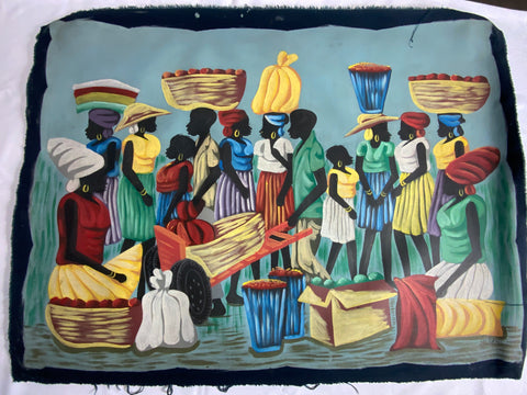 Haitian Canvas Painting 40” by 30” Large