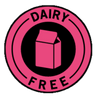 Dairy free | Milk Carton | Pink Circle | Black Writing