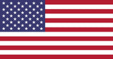 USA Amerikanische Flagge Rot Weiß & Blau