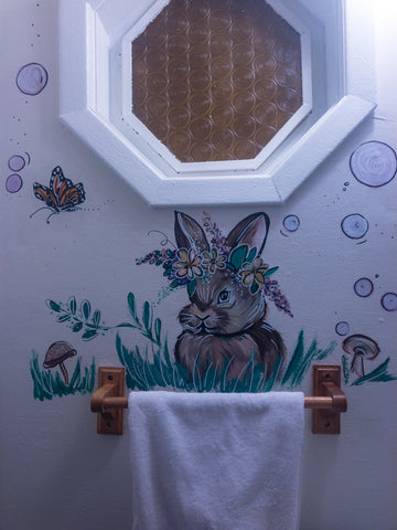 bunny art mural allison luci allie for the soul bathroom wall mural rabbit flower crown bun bun sweet kids mural