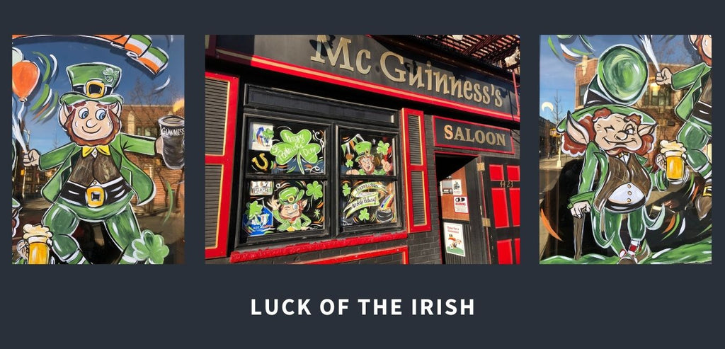 allison-luci-st-patrick's-day-window-painting-art-shamrocks-shamrock-leprechuan-pot-of-gold-irish-flag-ireland