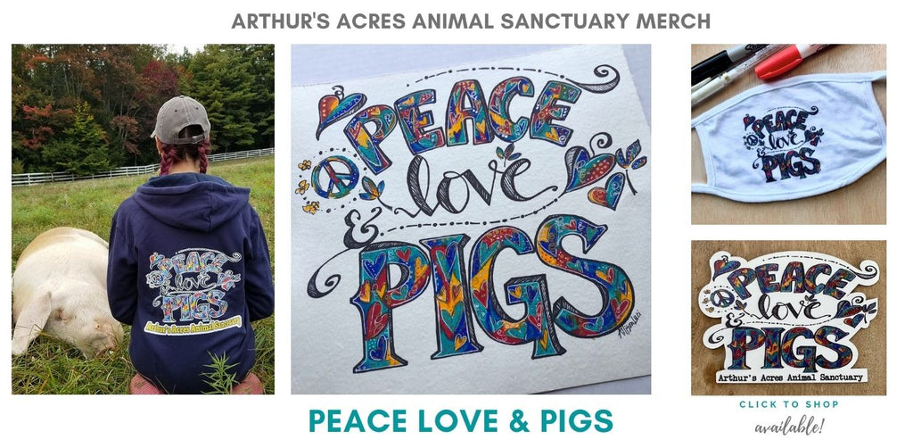 allie for the soul peace love and pigs design heart art arthurs acres animal sanctuary