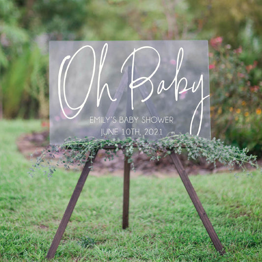 Acrylic Welcome Sign for Baby Shower - Customizable -SCC-306 – SCC Signs