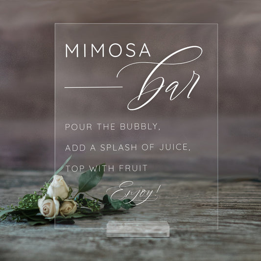Mimosa Bar Bridal Shower Sign  Printable Mimosa Bridal Shower