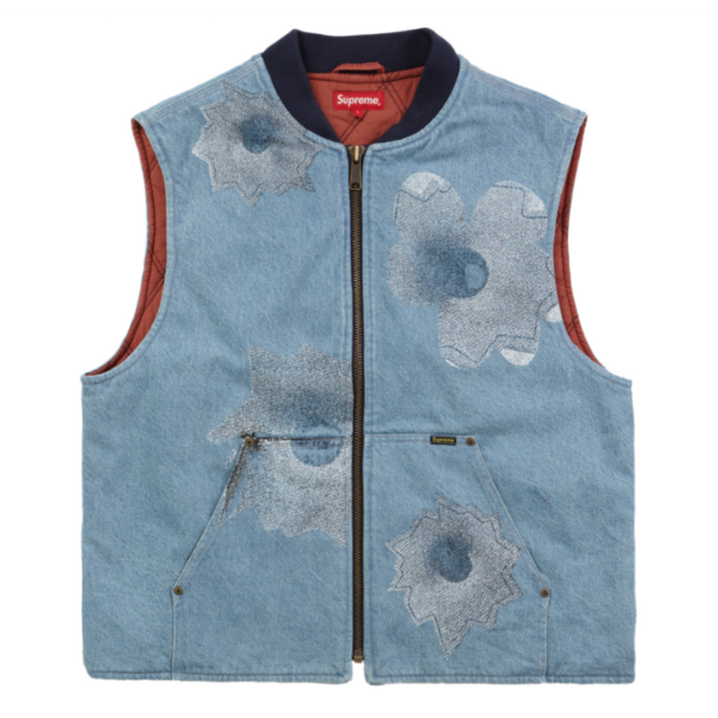 Supreme Nate Lowman Work Vest Denim