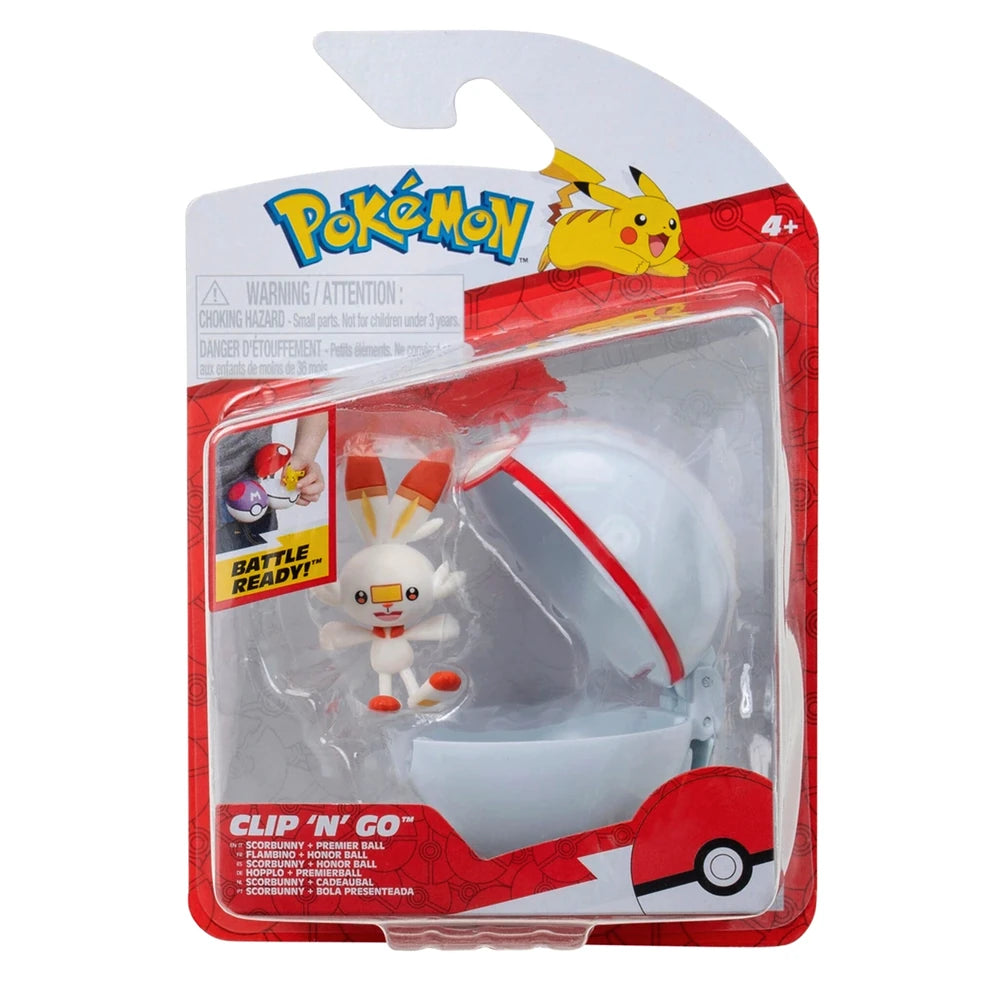 Pokémon - Clip 'N' Go - Scorbunny + Premier Ball