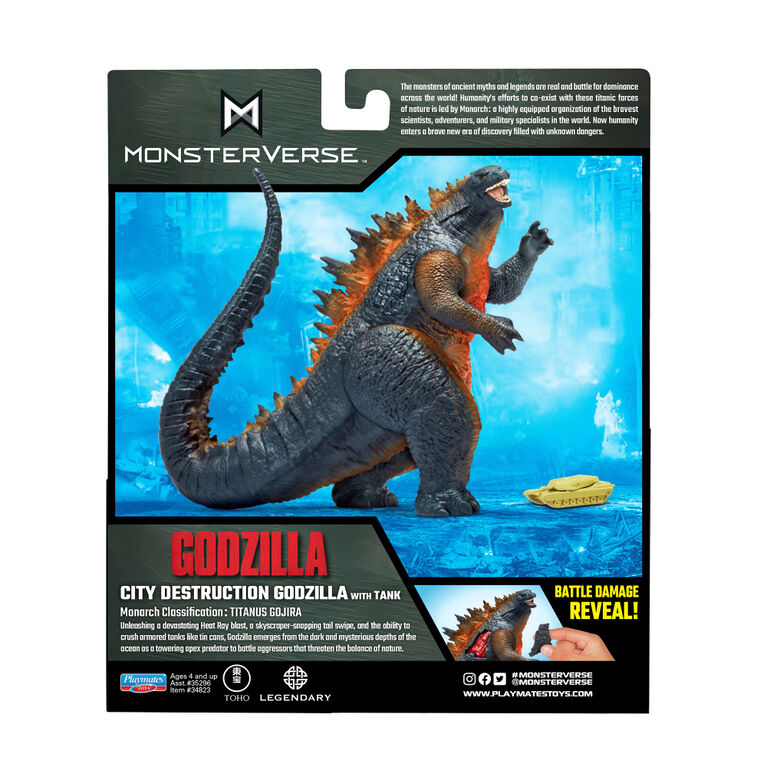 Godzilla Vs kong - City Destruction Godzilla with Tank | Toy Snowman