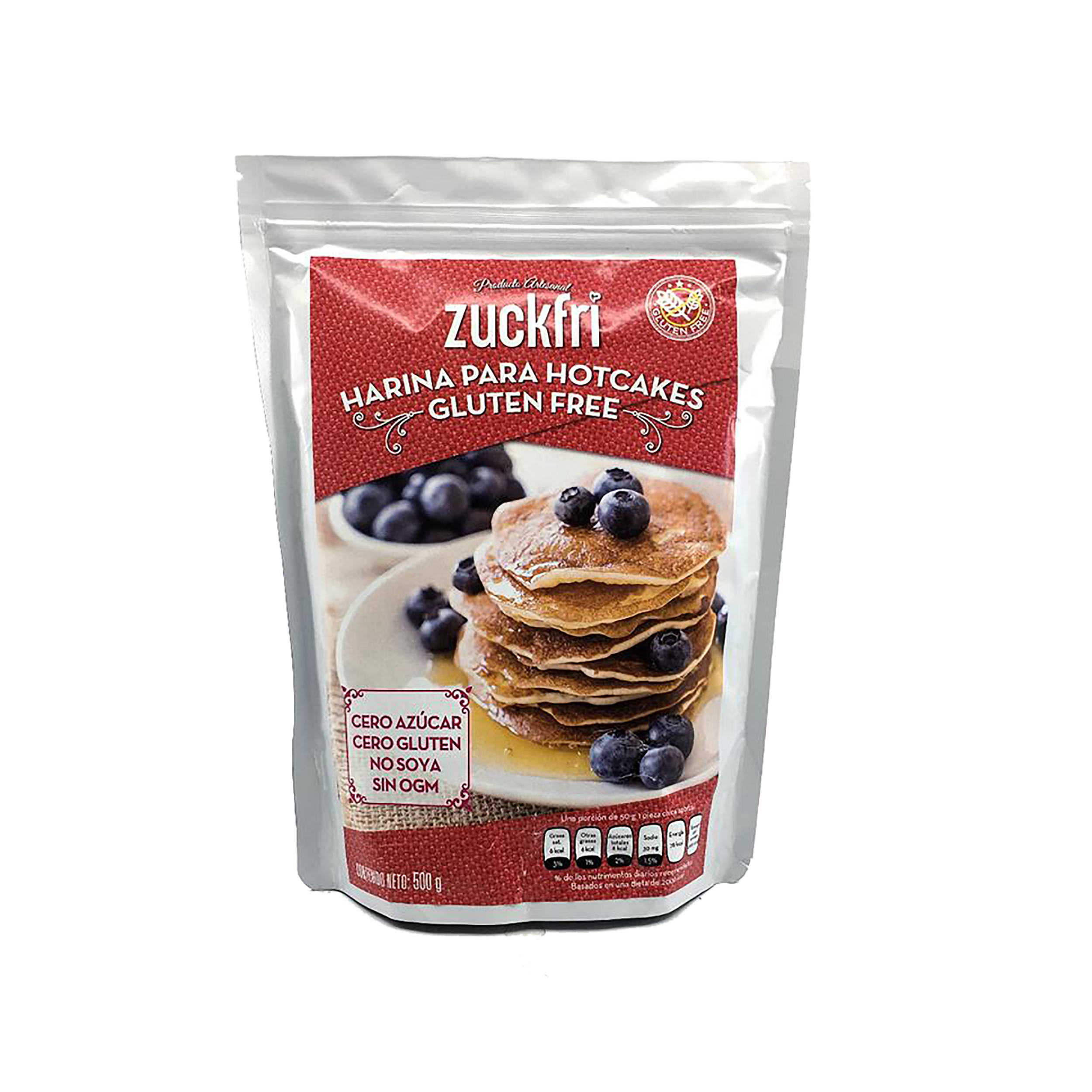 Zuckfri -Harina para hot cakes sin gluten 500 G – Cuatro Biomarket