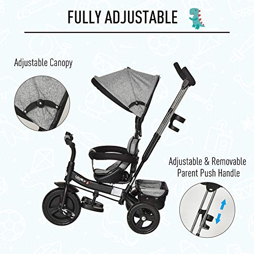 homcom 3 in 1 baby tricycle