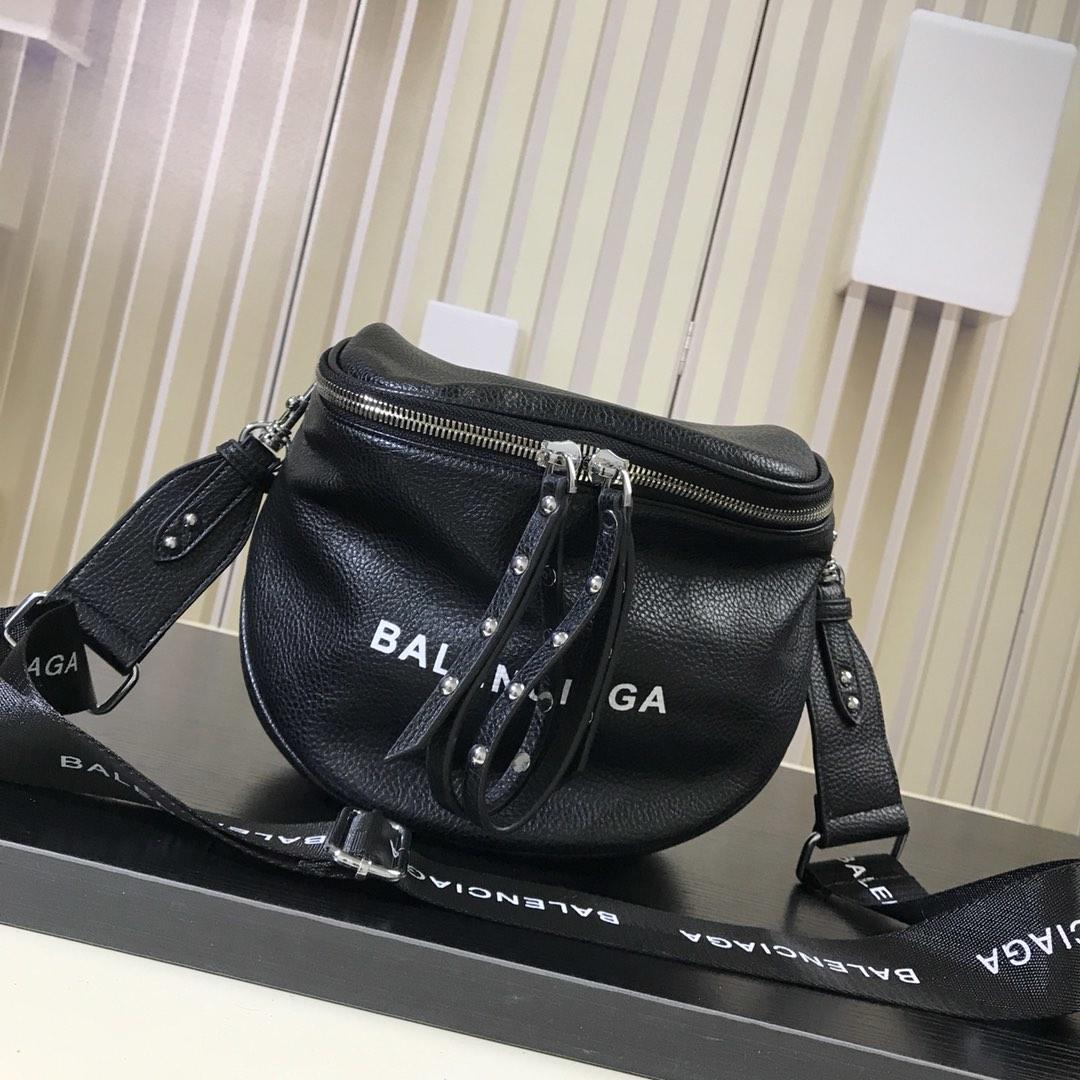 BALENCIAGA 2018 HOT STYLE LEATHER INCLINED SHOULDER BAG