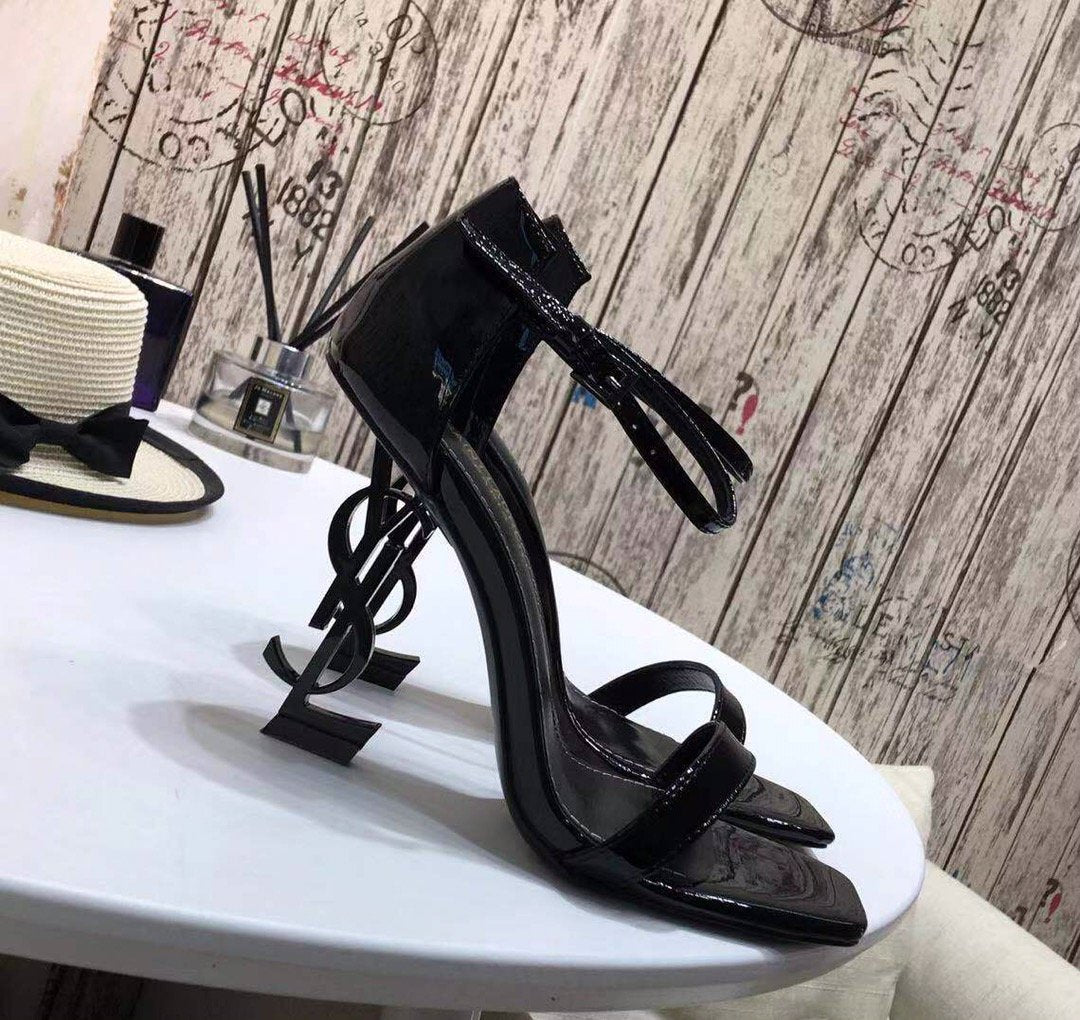 YSL Saint Laurent Women's Leather High-heeled Sandals