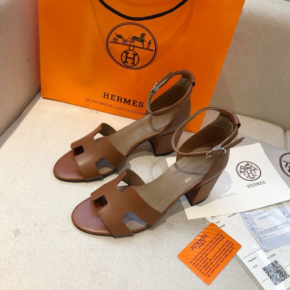 Hermes Women's 2021 NEW ARRIVALS High-heeled Sandals Shoes