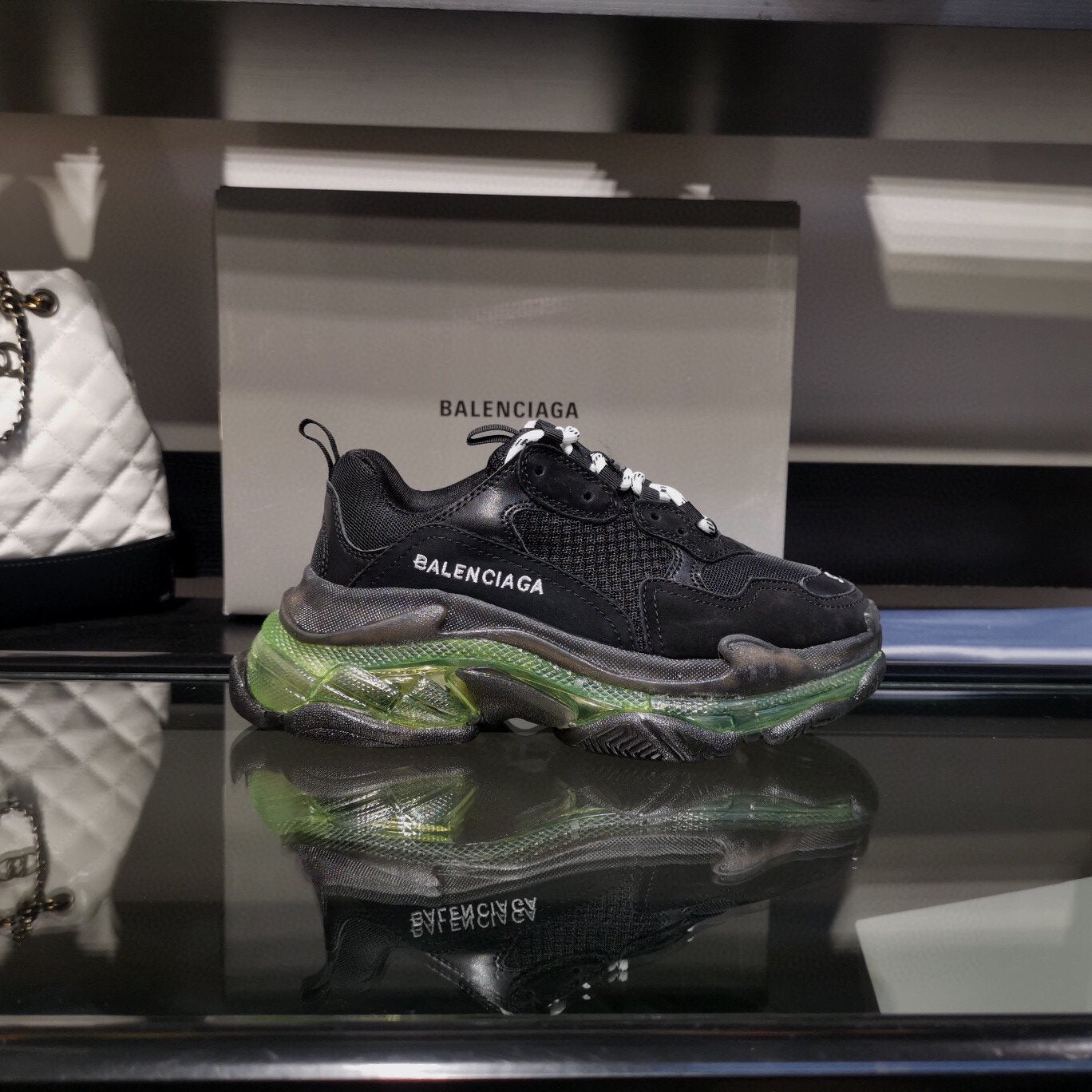 Balenciaga Men's And Women's Leather Triple S Air Cushio