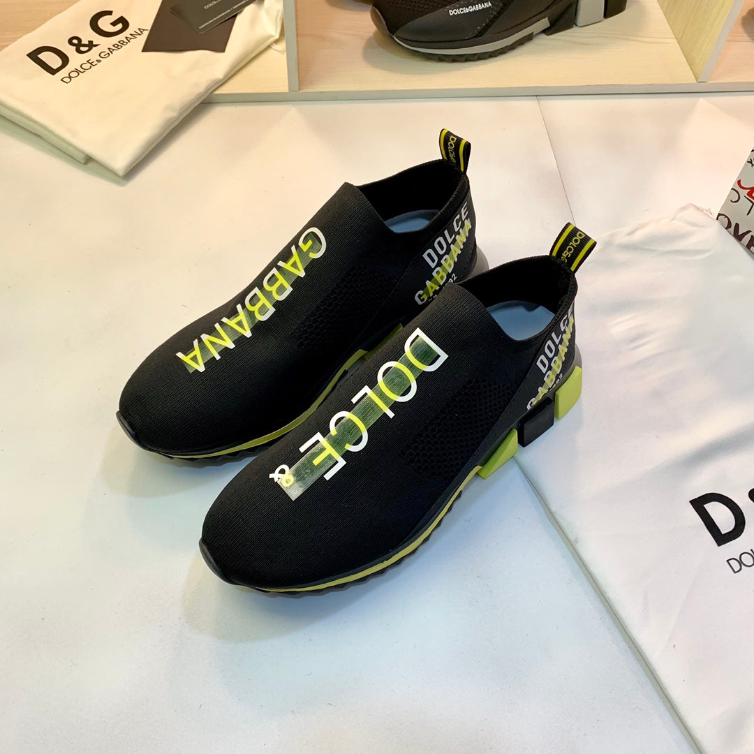 D&G DOLCE & GABBANA 2021 NEW ARRIVALS Men's And Women's Flyknit Sneakers Shoes