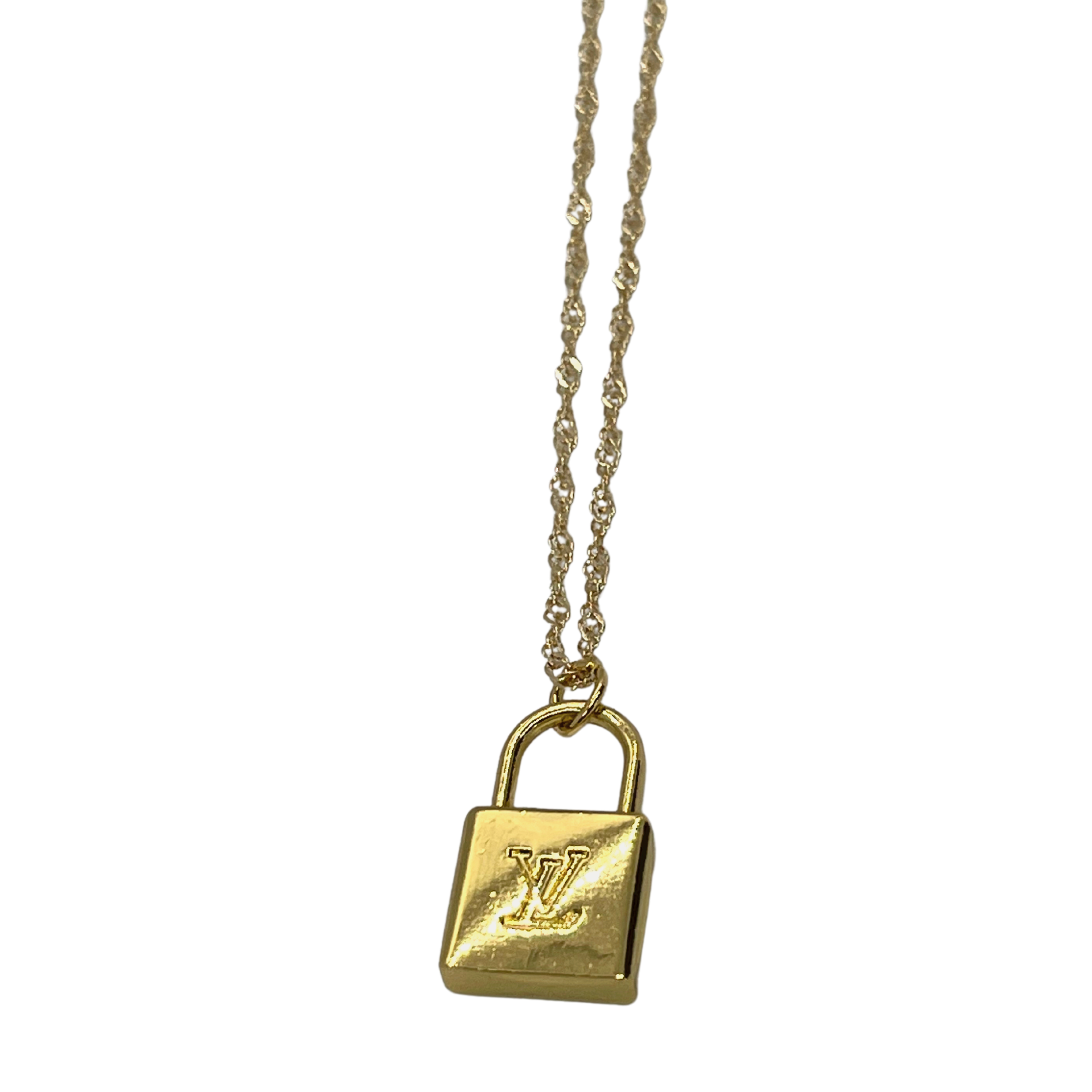 Vintage Louis Vuitton Lock Necklace 20