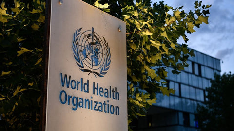 Panneau éclairé avec logo World Health Organization 
