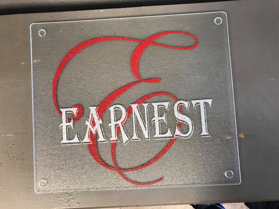 12x14 Glass Cutting Board Personalized